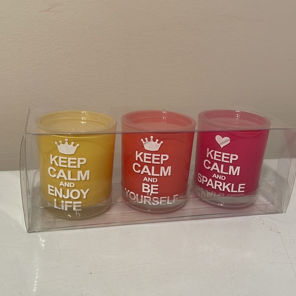 Keep Calm Rainbow Candle Set - Picture 2 of 6